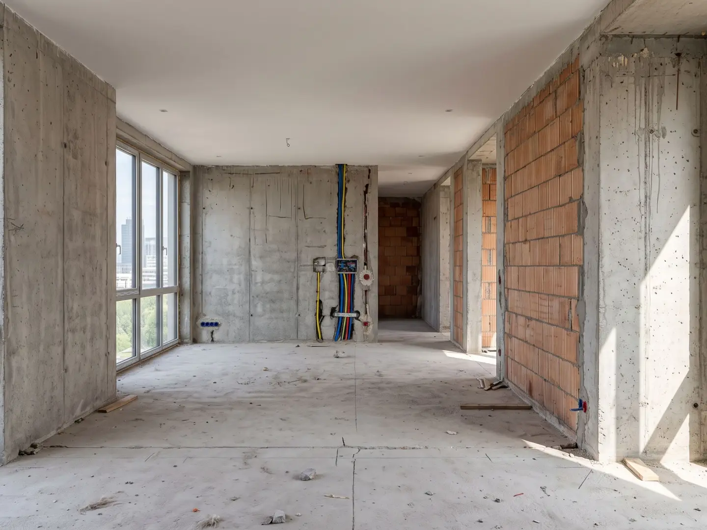 Skim Coat Plastering and Paint Preparation — Before